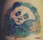 Un tierno osito panda para un tatuaje